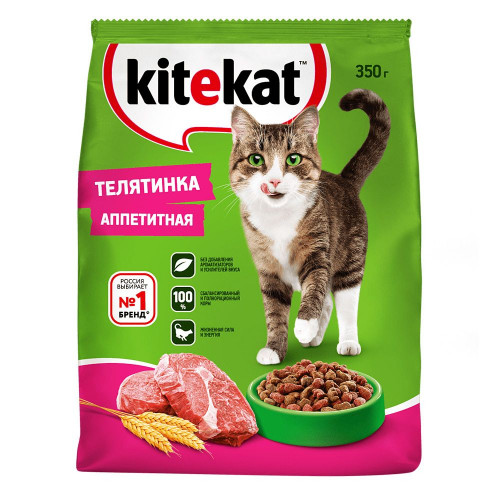 Сухой корм для кошек Kitekat Телятинка Аппетитная Сухой корм для кошек Kitekat Телятинка Аппетитная